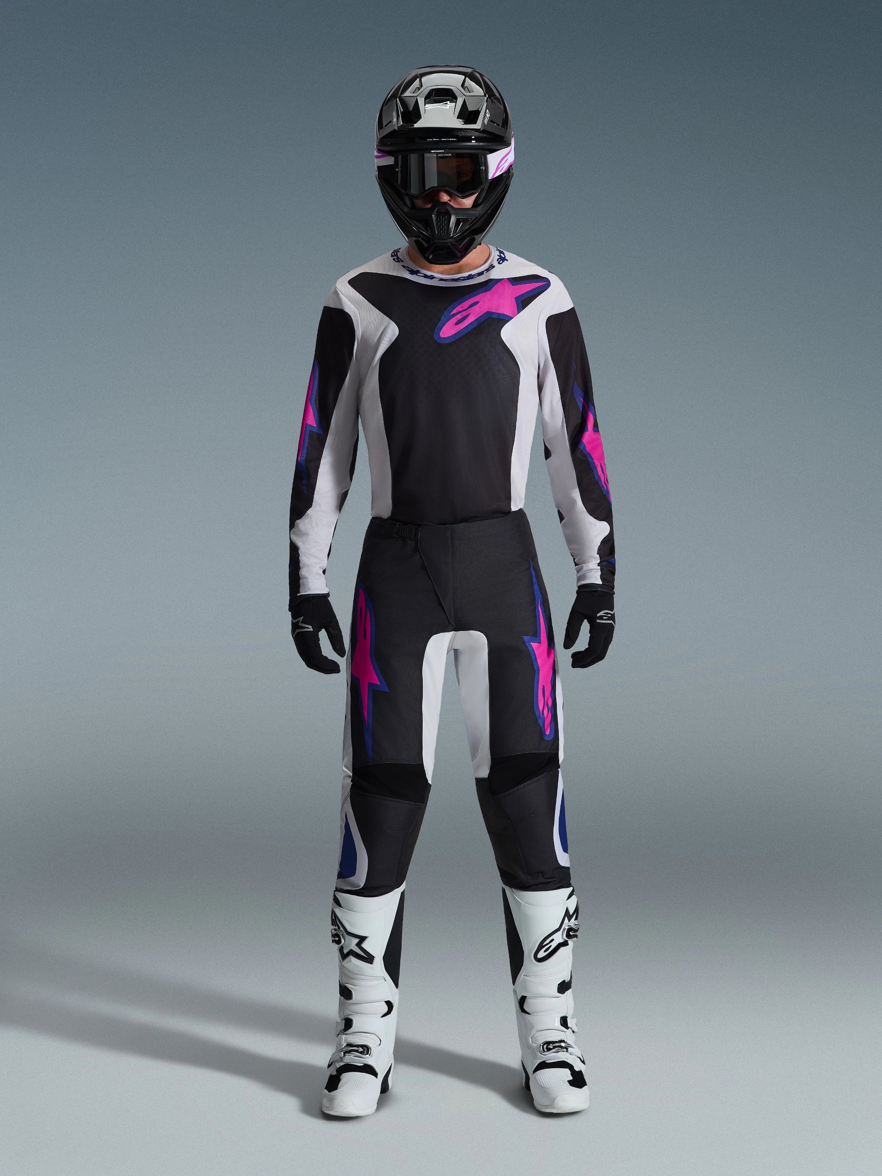 Alpinestars Fluid Grid Black/Gray/Purple Kit