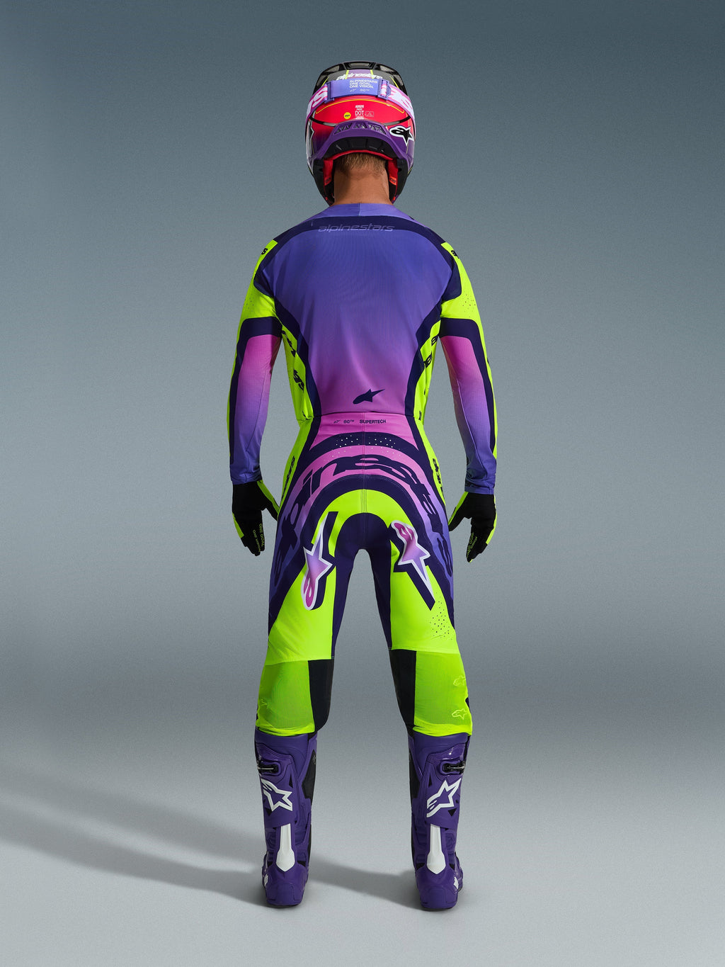 Alpinestars Supertech Vista Yellow Purple Black Kit