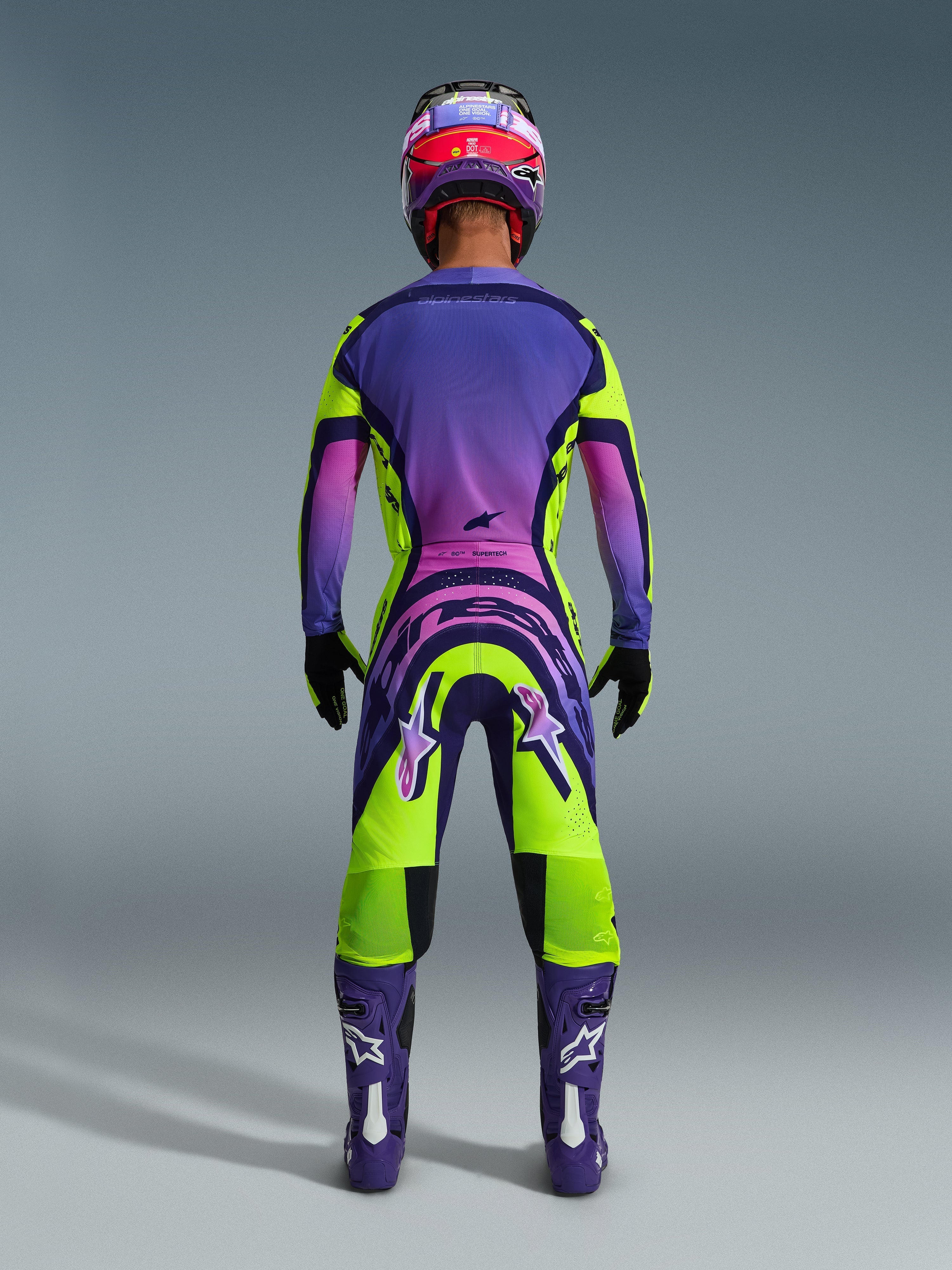 Alpinestars Supertech Vista Yellow Purple Black Kit