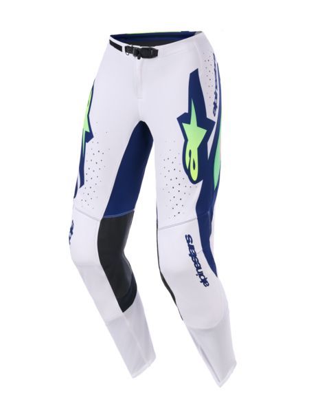 Alpinestars pants Supertech Vista Light Gray Yellow Fluo Blue