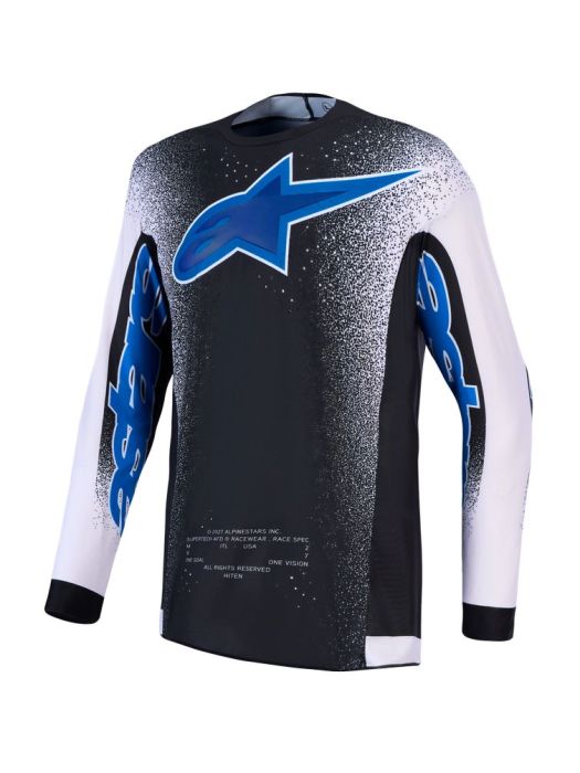 Alpinestars Jersey Supertech Hiten Black Light Lilac Blithe Blue
