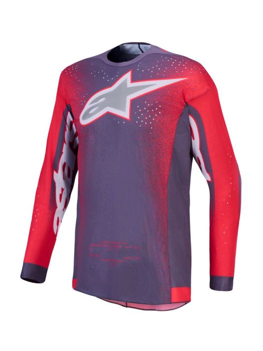 Alpinestars Jersey Supertech Hiten Graystone Red Fluo Light Lilac