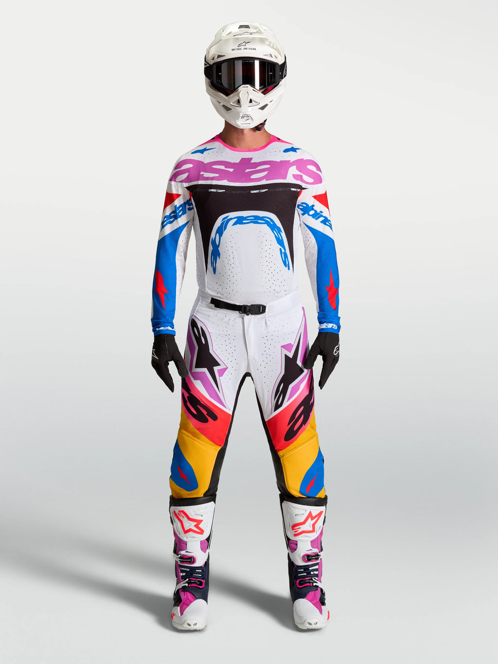 Alpinestars Supertech Dyna White/Blue/Black/Purple Kit