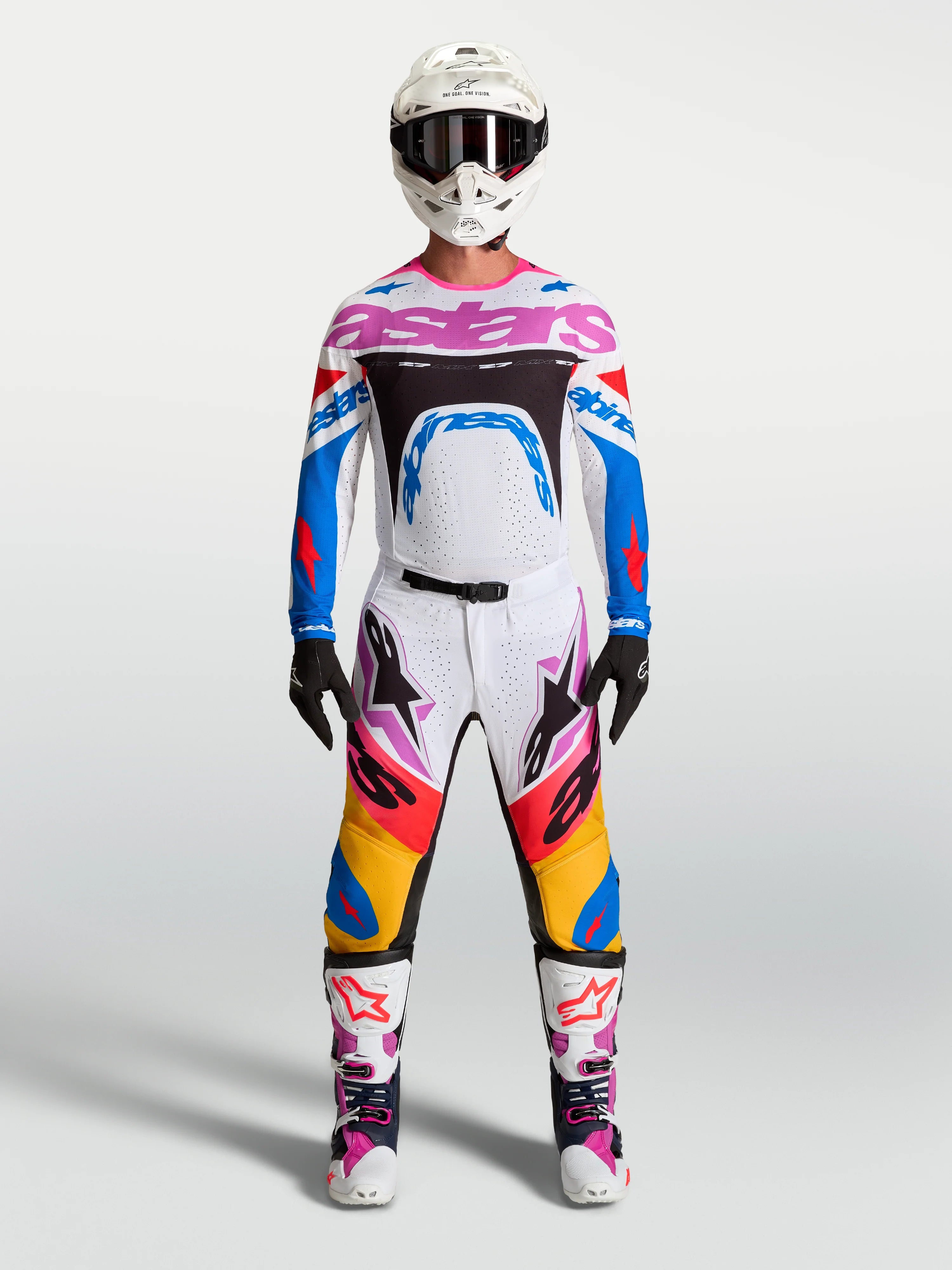 Alpinestars Supertech Dyna White/Blue/Black/Purple Kit