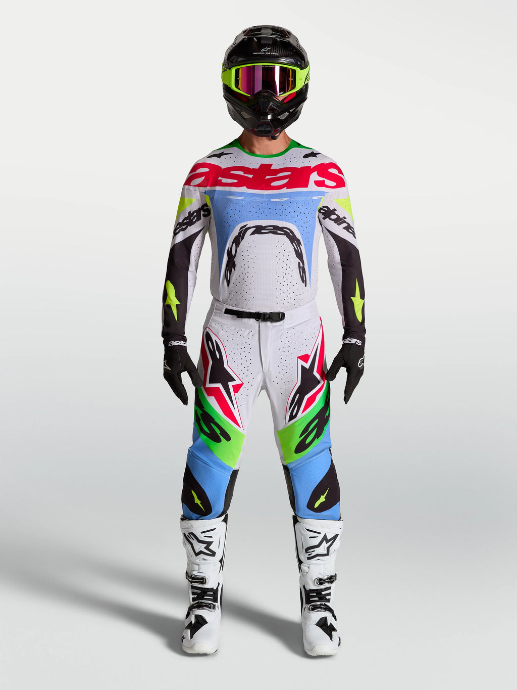 Alpinestars Supertech Dyna Lilac/Green Fluo/Black Kit