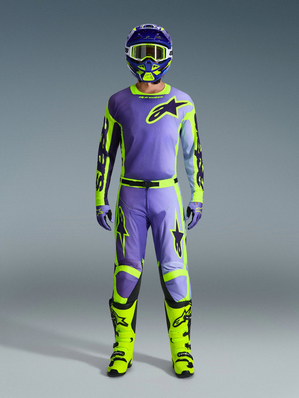 Alpinestars Racer Portl Purple/Fluo Yellow Kit