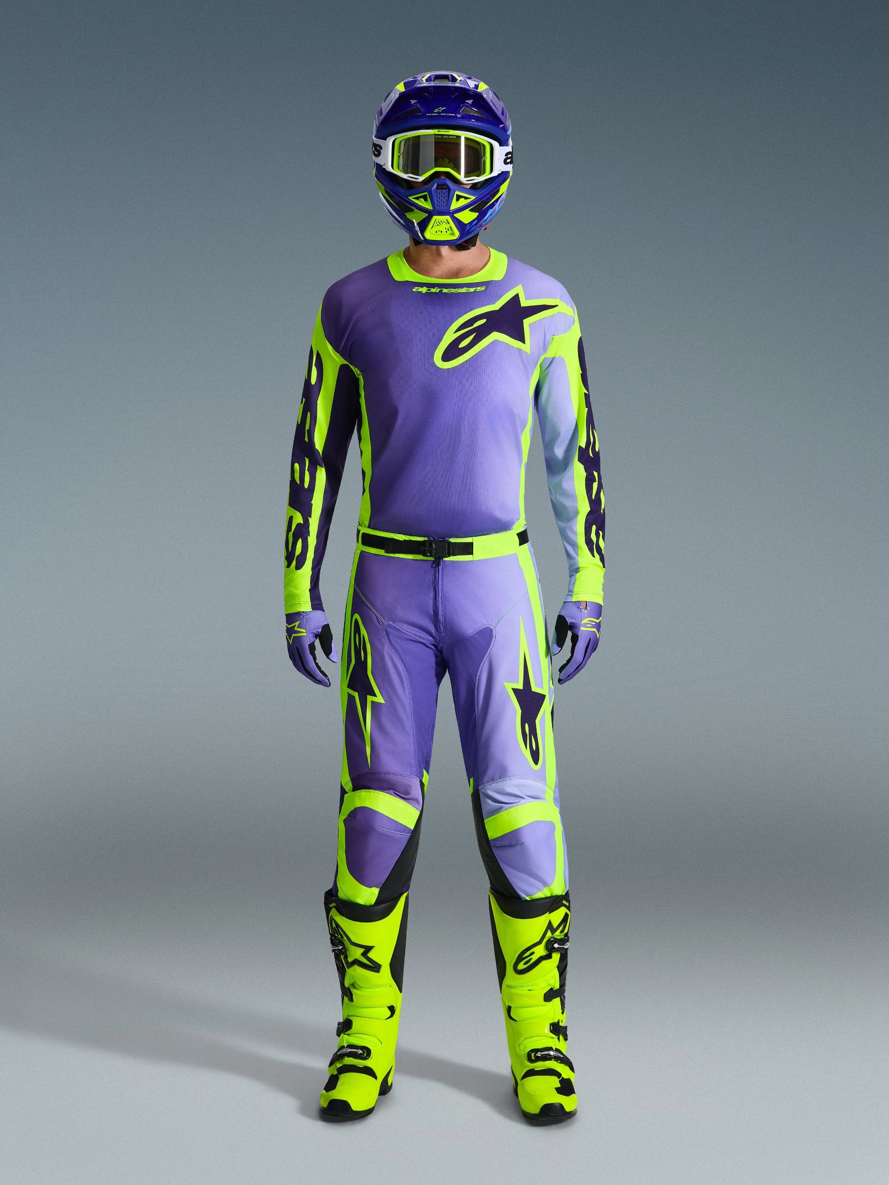 Alpinestars Racer Portl Purple/Fluo Yellow Kit