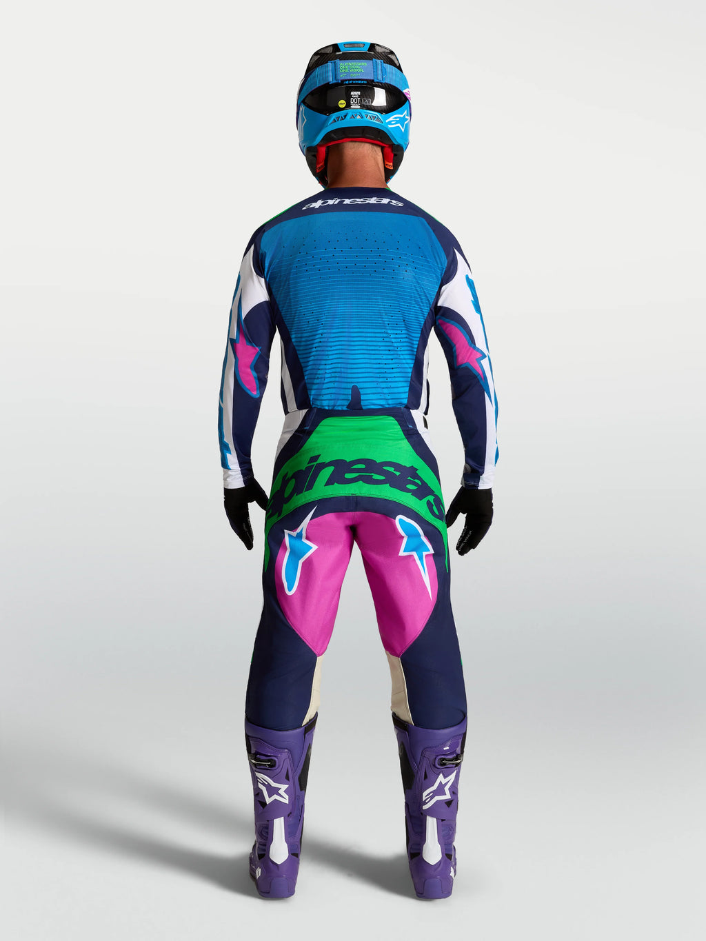 Alpinestars Techstar Maven White/Blue/Green Fluo Kit