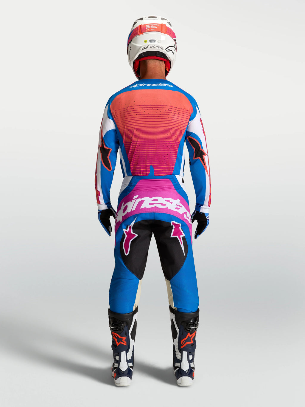 Alpinestars Techstar Maven White/Coral/Blue Kit