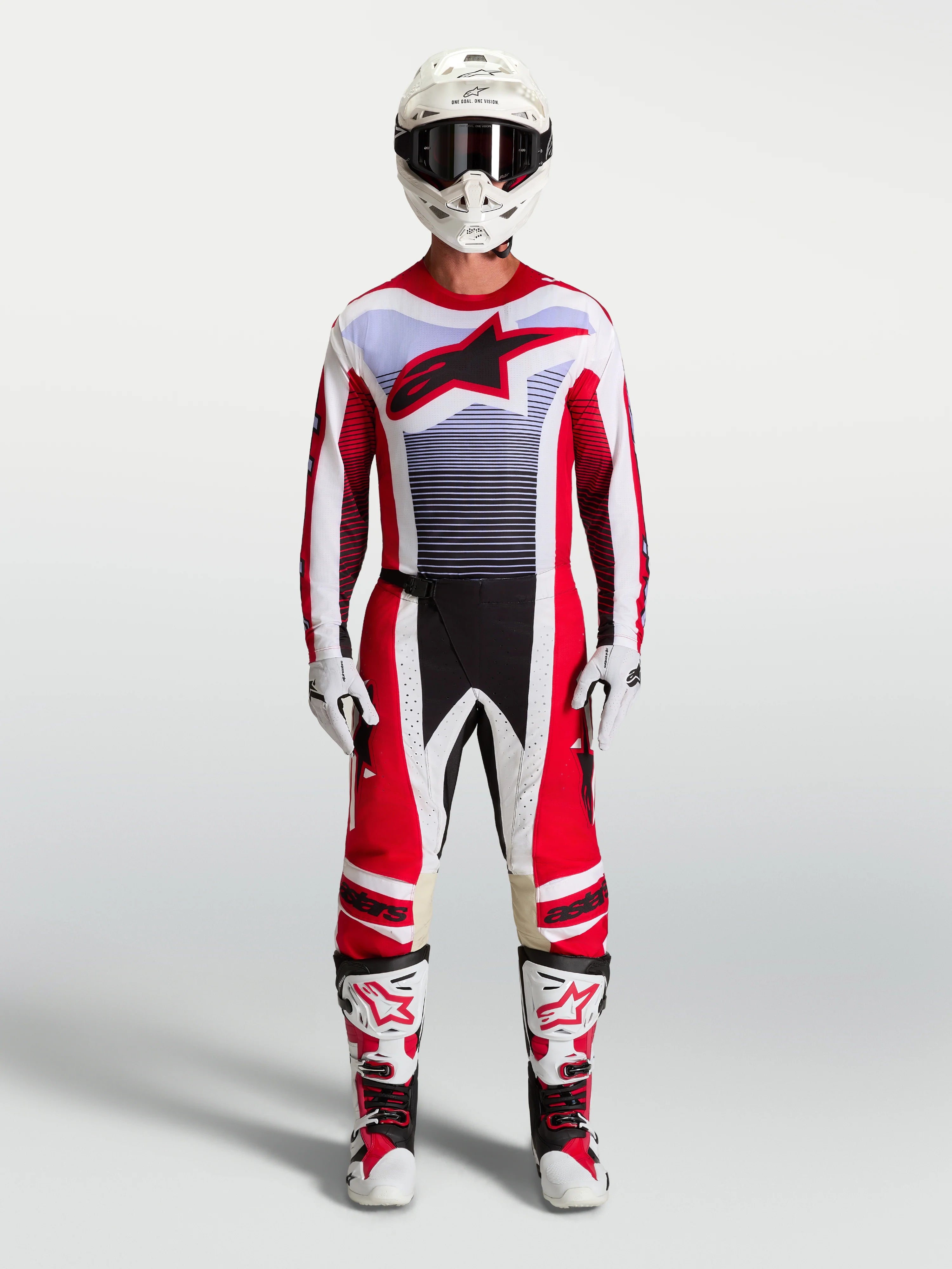 Alpinestars Techstar Maven Red/White/Lavender/Black Kit