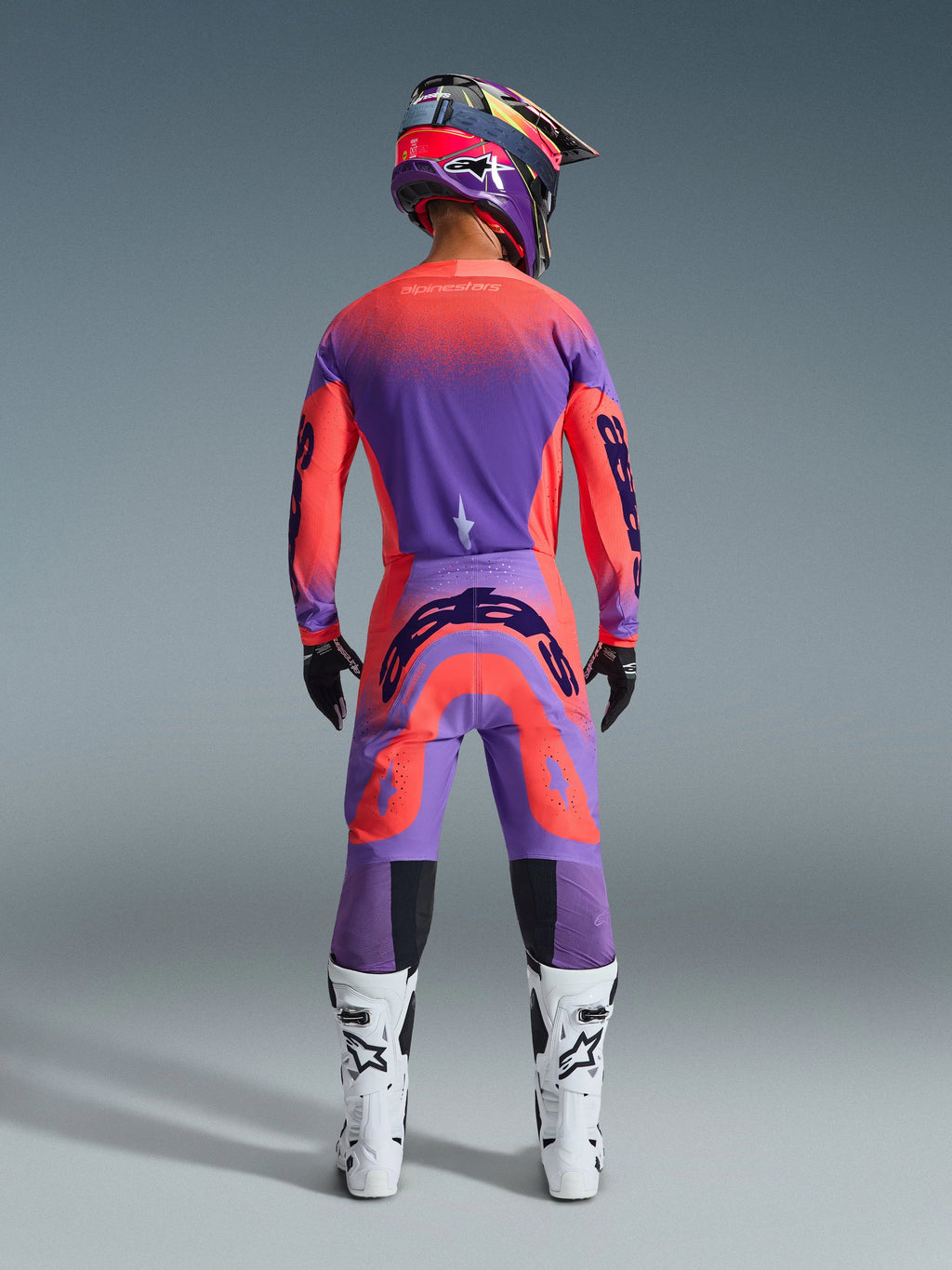Alpinestars Supertech Scenz Hot Coral Purple Kit