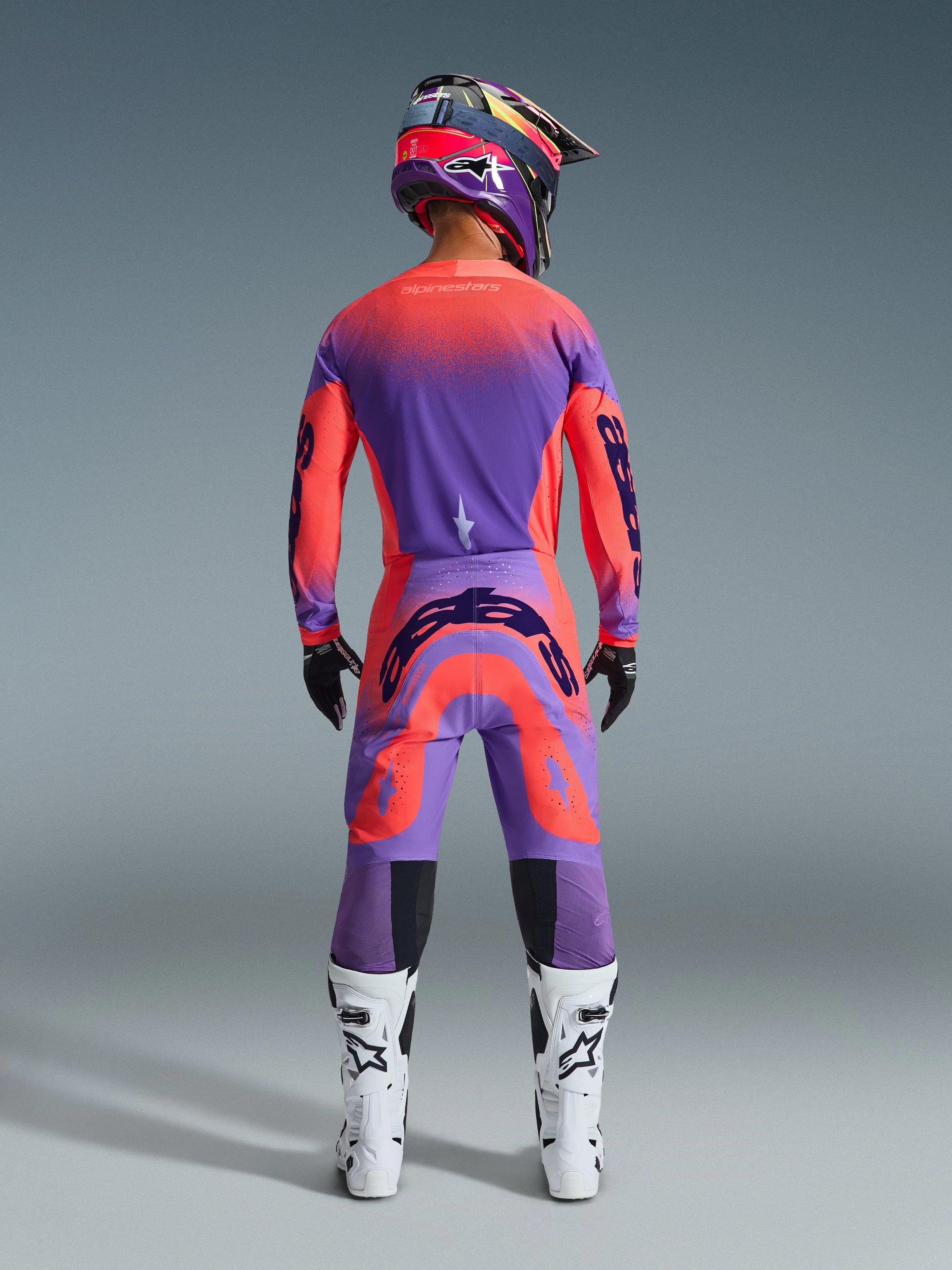 Alpinestars Supertech Scenz Hot Coral Purple Kit
