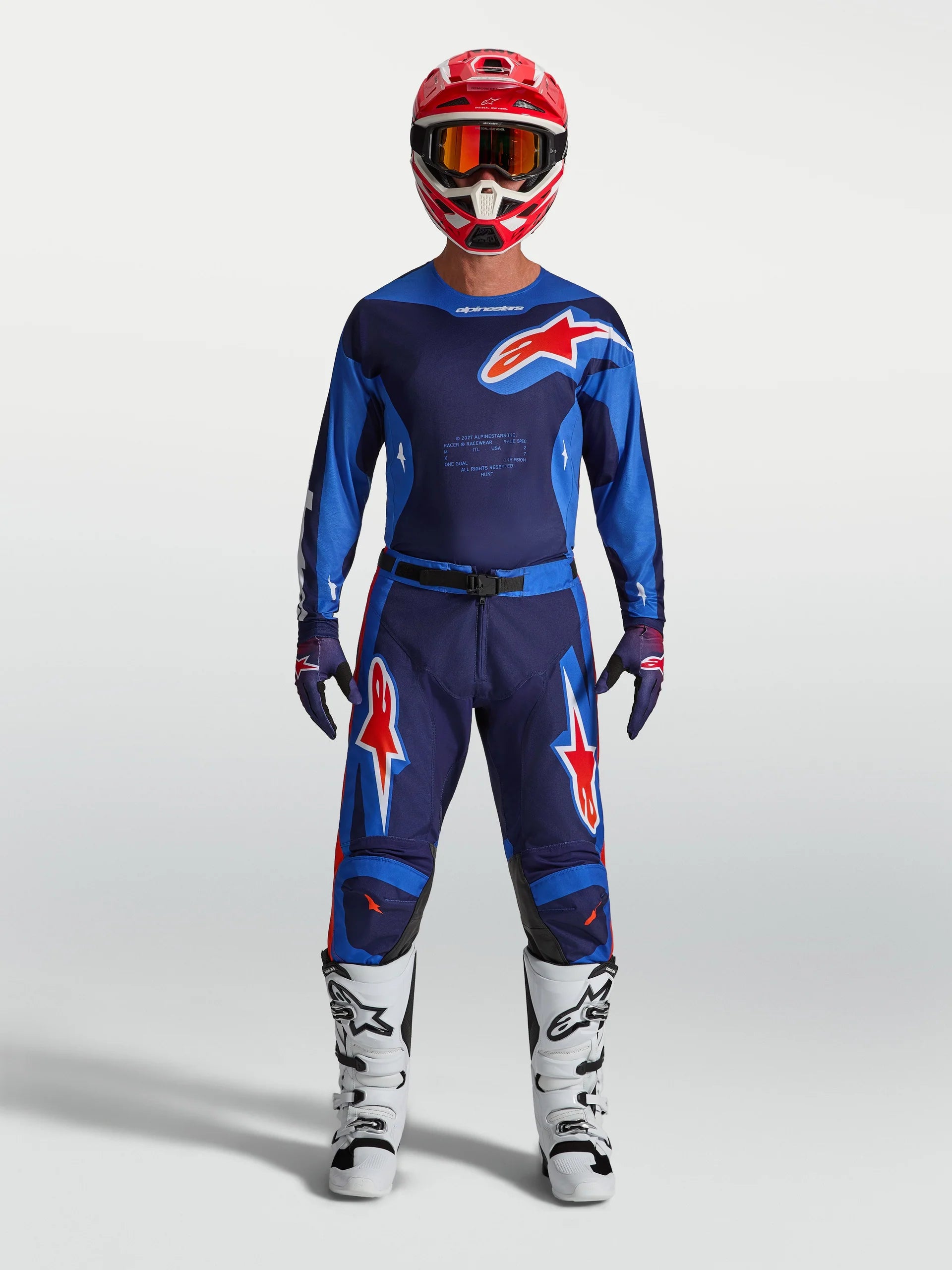 Alpinestars Racer Hunt Blue/Deep Blue/Red Kit