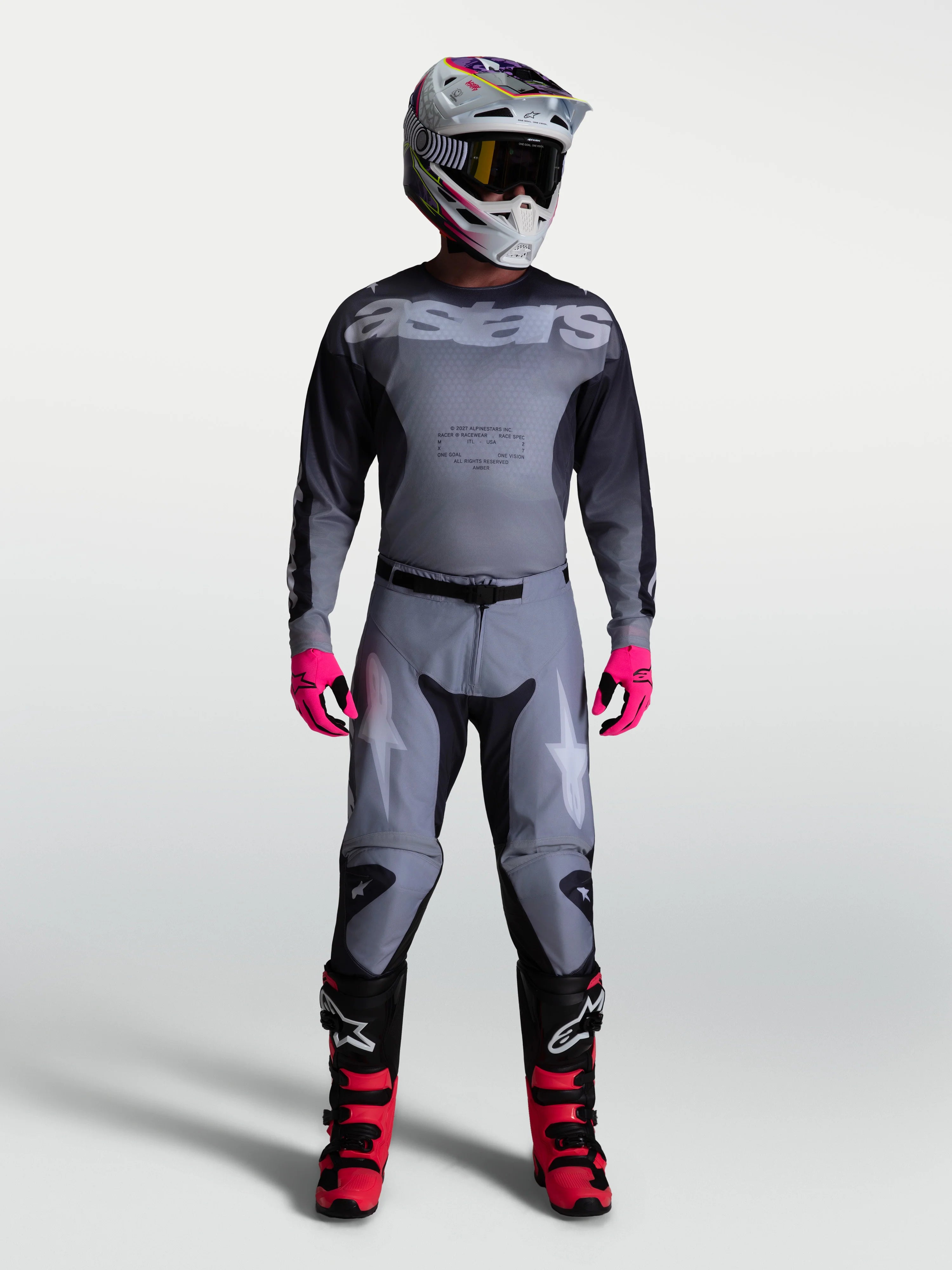 Alpinestars Racer Amber Gray/Light Lilac Kit