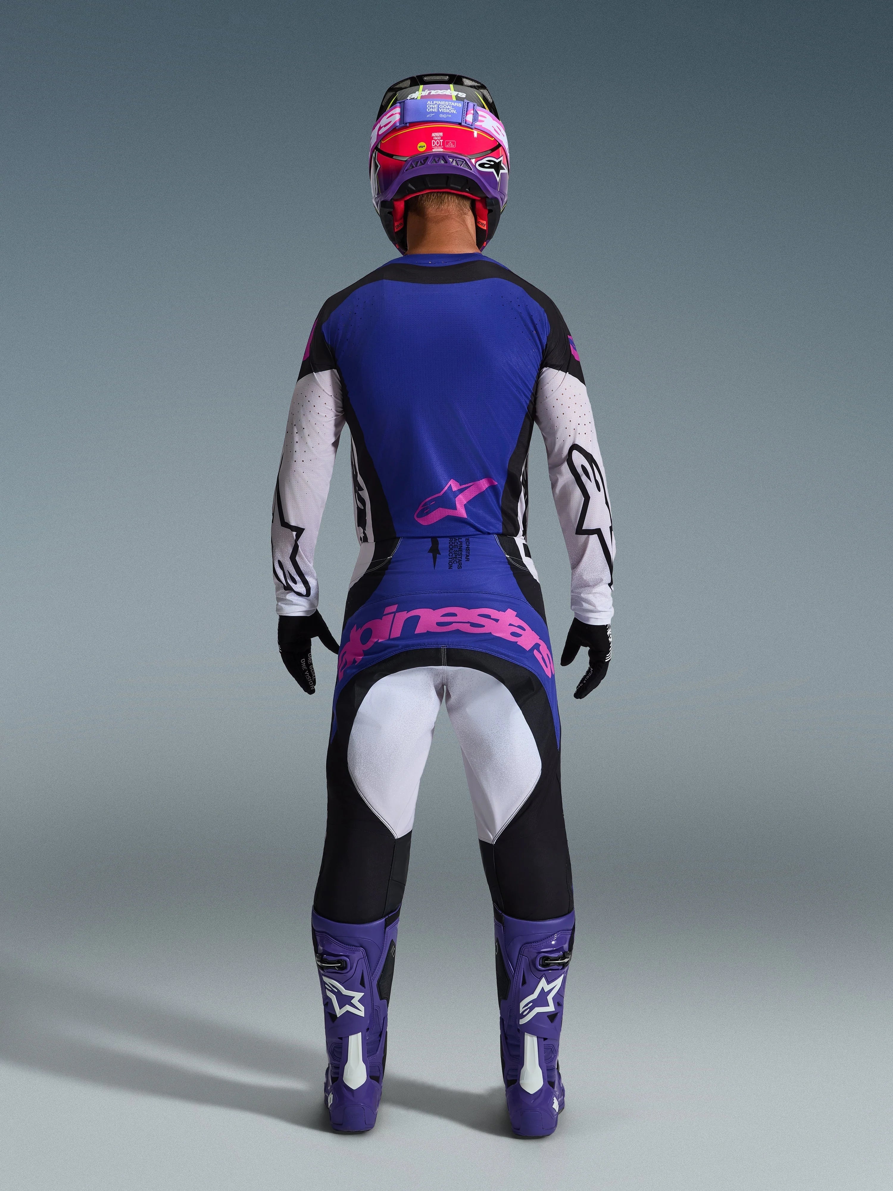 Alpinestars Techstar Knif Black Light Gray Purple Kit