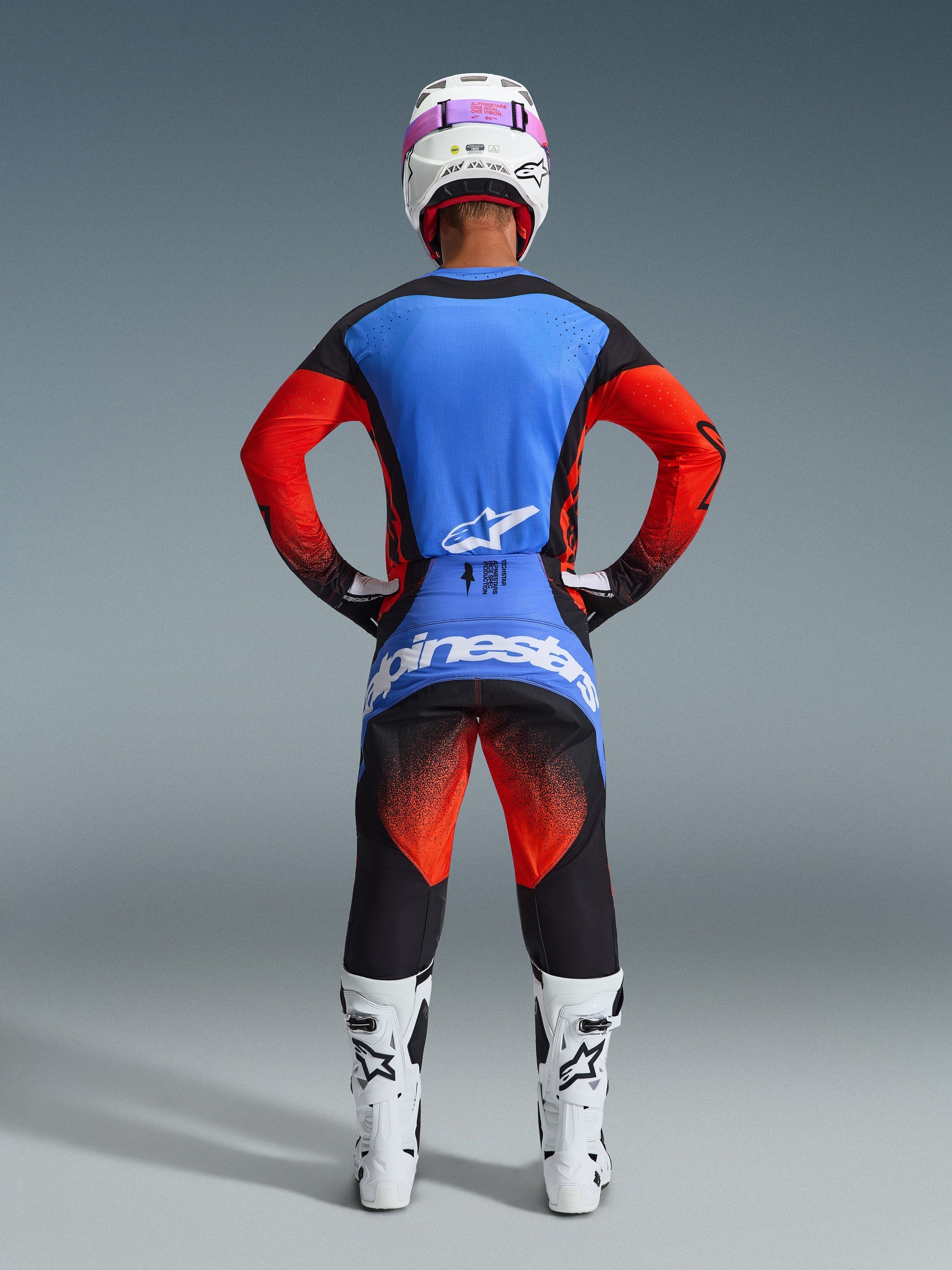 Alpinestars Techstar Knif Orange Black UCLA Blue Kit