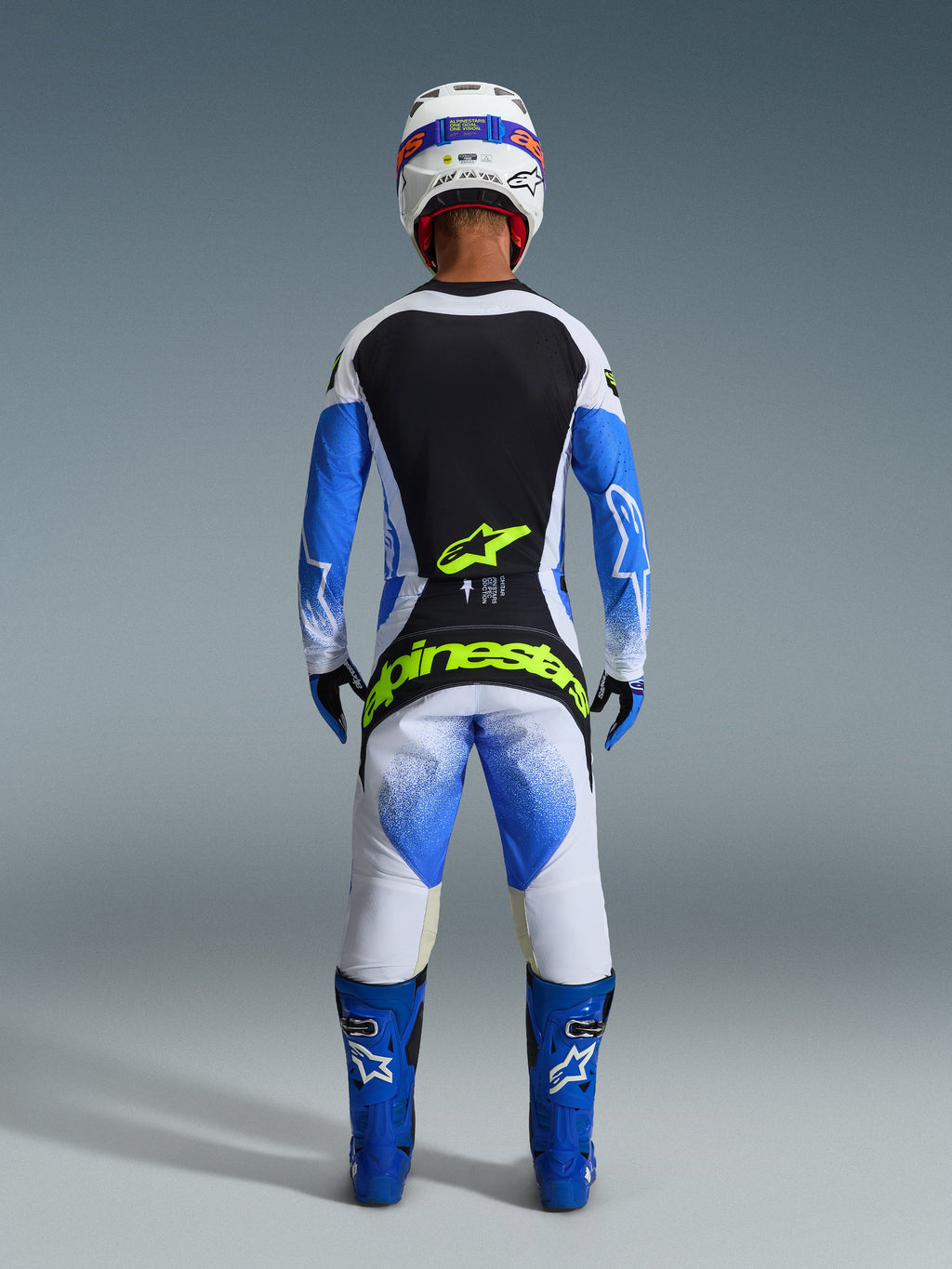 Alpinestars Techstar Knif UCLA Blue Black Yellow Fluo Kit