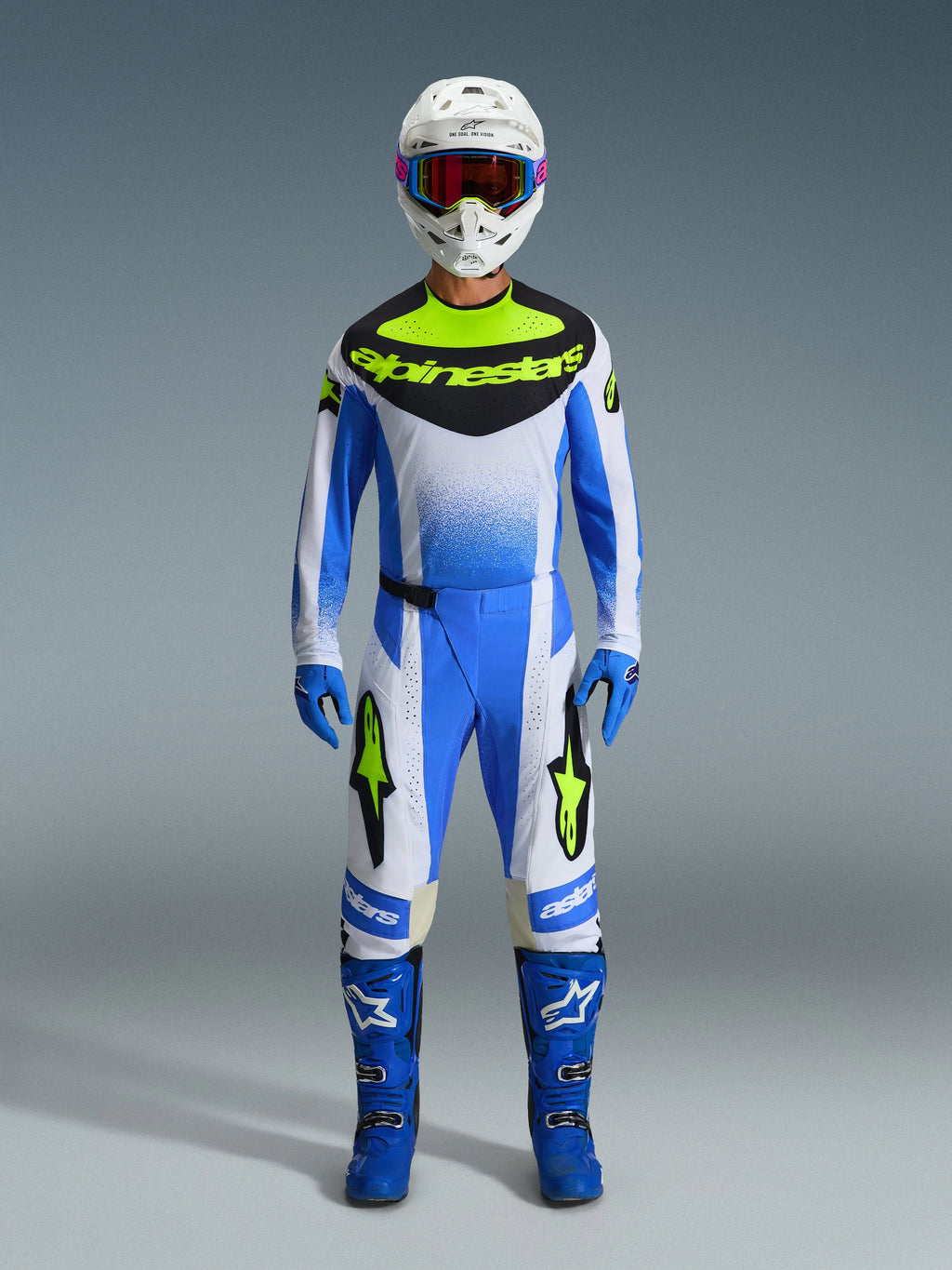 Alpinestars Techstar Knif UCLA Blue Black Yellow Fluo Kit