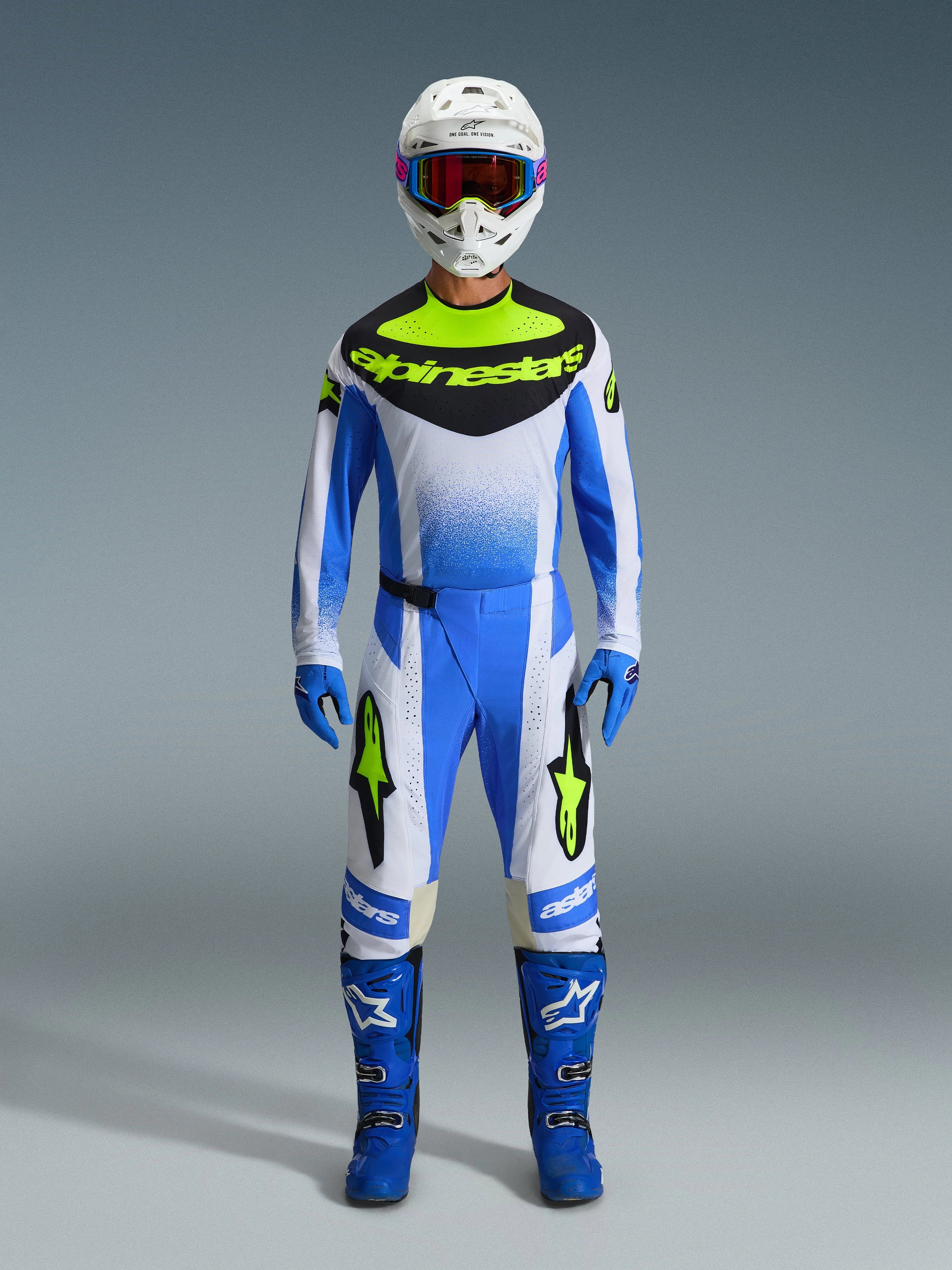 Alpinestars Techstar Knif UCLA Blue Black Yellow Fluo Kit