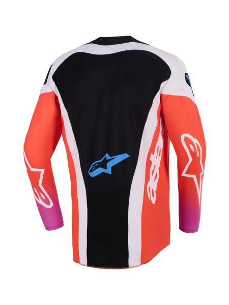 Alpinestars jersey Techstar Knif Light Gray Orange Fluo Black