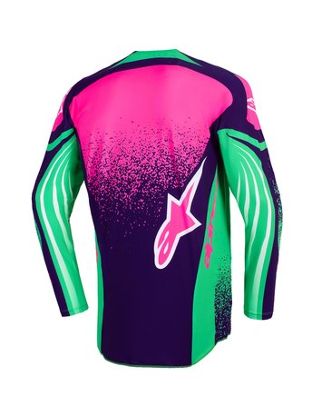 Alpinestars Jersey Techstar Nomur Purple/Green/Fluo Pink