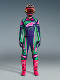 Alpinestars Techstar Nomur Purple/Green/Fluo Pink Kit