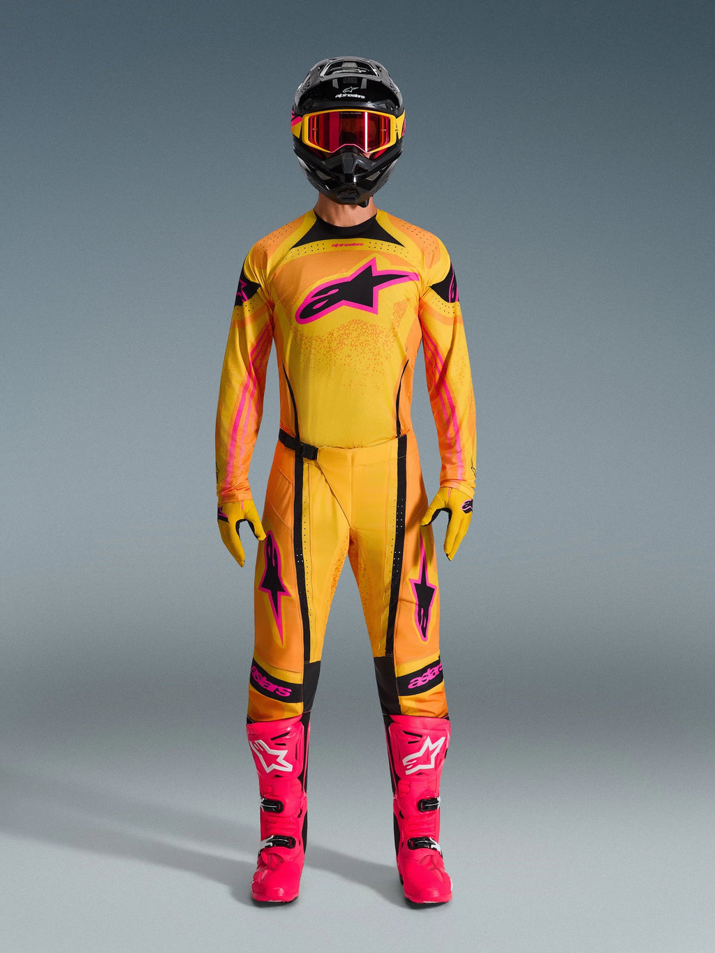 Alpinestars Techstar Nomur Orange/Yellow/Pink Kit