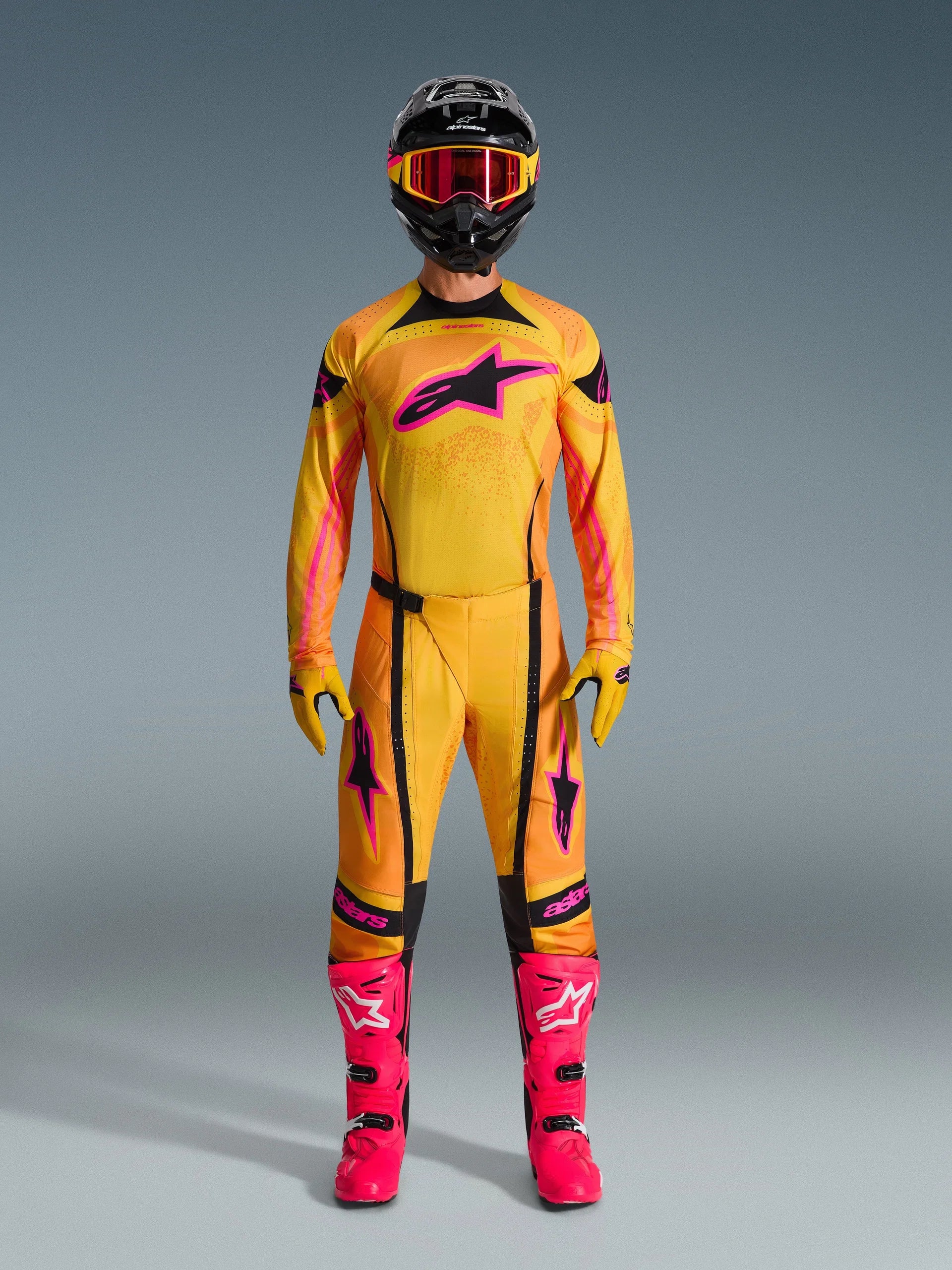 Alpinestars Techstar Nomur Orange/Yellow/Pink Kit