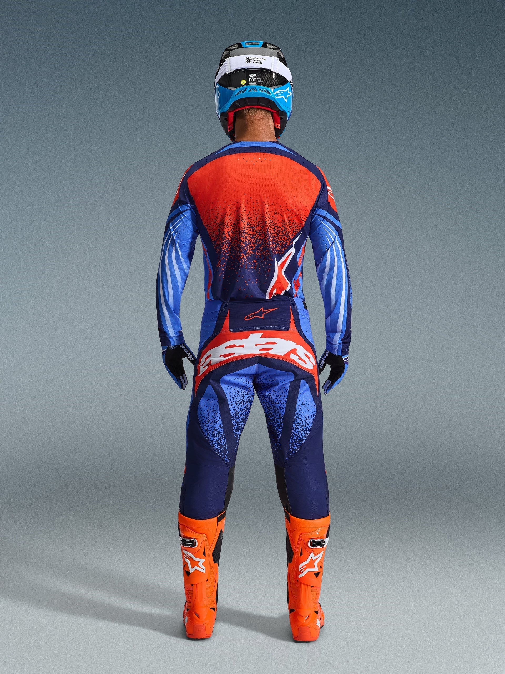 Alpinestars Techstar Nomur Navy/Orange/UCLA Blue Kit