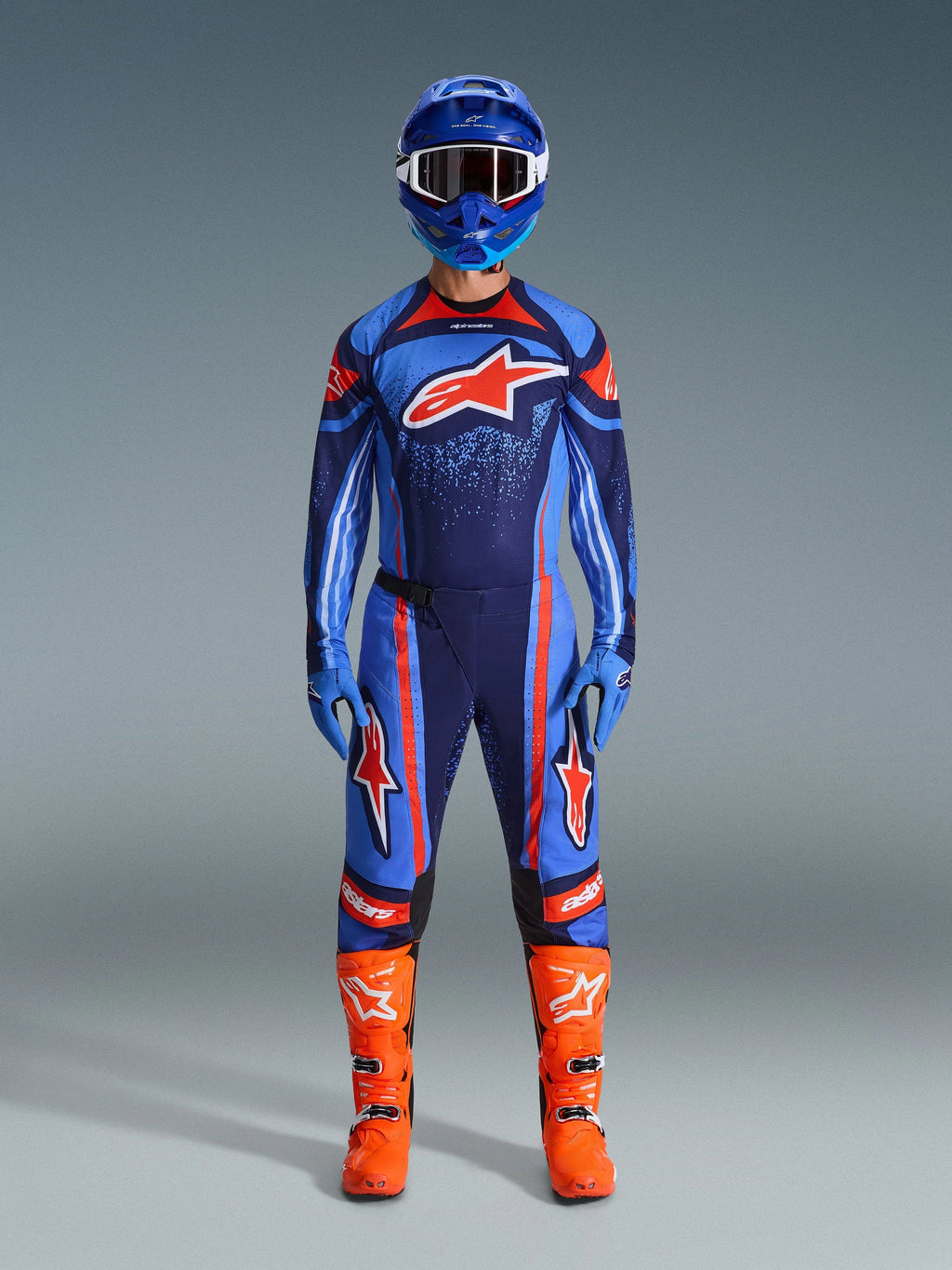 Alpinestars Techstar Nomur Navy/Orange/UCLA Blue Kit
