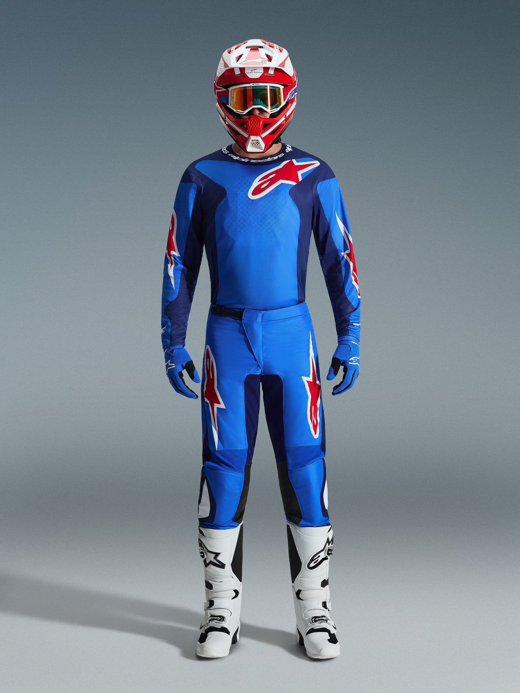 Alpinestars Fluid Grid Blue/Red Kit