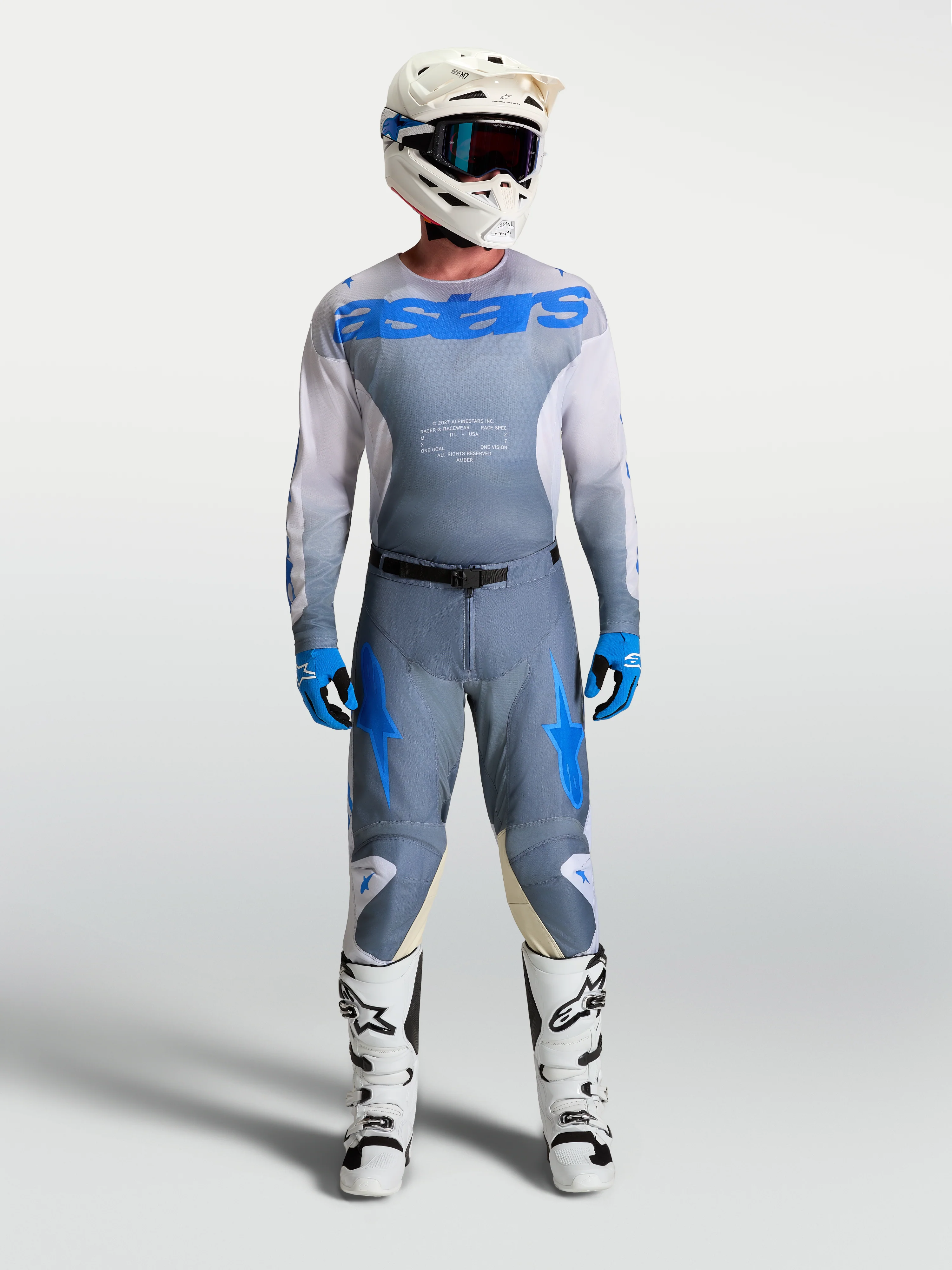 Alpinestars Racer Amber Ash/GrayLilac/UCLA Blue Kit
