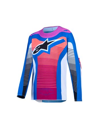 Alpinestars Jersey Junior Supertech Maven White/Coral/Blue