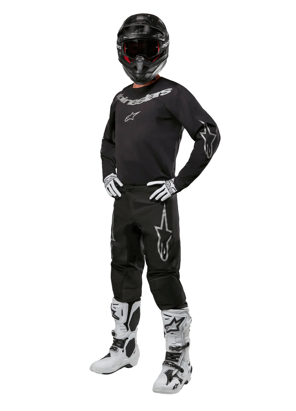 Alpinestars Fluid Graphite Black Silver Kit