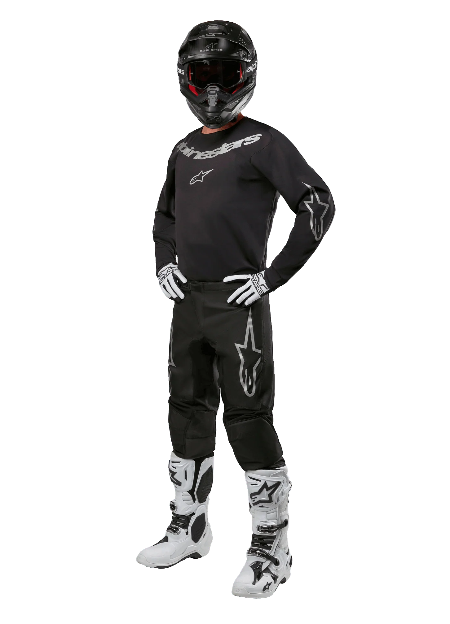 Alpinestars Fluid Graphite Black Silver Kit