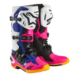 Alpinestars Boots Tech 10 LE Coast White Dark Blue Pink Fluo